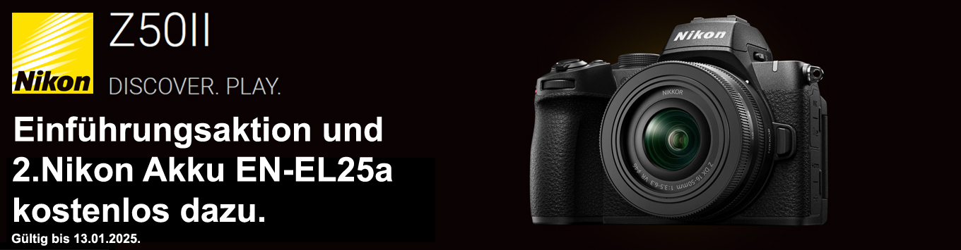 Nikon Z50II Einführungsaktion und 60€ Sofortrabatt sichern